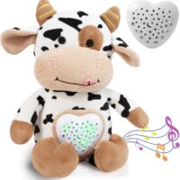 Ruido Blanco Bebe 15 Melodias - Autotemporizador y Detector de llanto - Carga USB | Proyector Estrellas | Musica para Domir | Maquina Ruido Blanco Bebe | Bebe recién nacido | Peluche bebe |