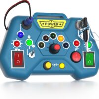 Tokiyis Busy Board Montessori con Interruptor de luz LED, Tablero Educativos Juguete de Actividades para bebés 1 2 3 4 años, Sensorial Regalo Bebe Niños Niña 12 18 Meses
