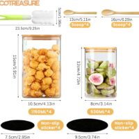 Cotreasure Botes Cocina Almacenaje 5 Piezas (2500 ml +2 x...