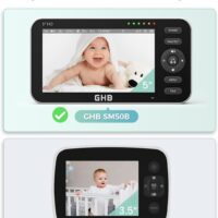 GHB Camara de GHB Camara Vigilancia Bebe con 5″ HD...