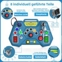 Tokiyis Busy Board Montessori con Interruptor de luz LED, Tablero...