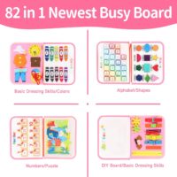 TUNJILOOL Busy Board Juegos Niños 3 4 5 Años,Paneles Sensoriales...