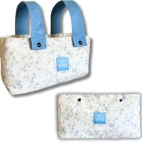 Bolso Carro Bebe de Diseño Práctico, Bolso organizador carrito bebe con Colores Chica/o , Bolso Maternidad Tejido Algodón. Bolsa carro bebe con asas cortas quita y pon sirve como Neceser bebe