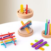 Gerbala Juguetes Niños 1 2 3 Años, Juguetes Educativos Montessori de Apilar y Encajar, Juguetes de Clasificación de Madera, Habilidades motoras Finas, Juguetes Sensoriales para Niños