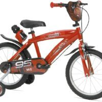 Huffy Bicicletta Pollici Bicicleta de 16 Pulgadas Disney Cars, Niño, Rojo, Talla única