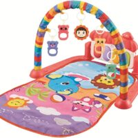 ISAKEN Alfombra de Juegos para Bebés, Baby Play Mat Recién Nacido esteras de Actividad para Bebés, Estera de Juegos para Bebés con Música, Manta Juegos para Bebés Niñas y Niños de 0 a 12 Meses