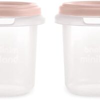 Miniland Set 4 Hermisized Candy 200ml. Pack de 4 herméticos graduados (200ml), seguros, resistentes y aptos para lavavajillas, microondas y congelador. Colección Dolce.