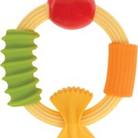 Nuby Mordedor con forma de anillo para pasta, silicona suave, superficie multitexturizada, fácil de agarrar, alivia la dentición para bebés de más de 3 meses