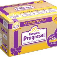Pampers Progreso Primeros Días, 84 Pañales, Dos Paquetes Talla 1 (2-5 Kg) y Un Paquete Talla 2 (3-6 Kg)
