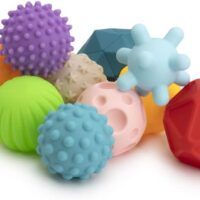 Tachan - Set de 10 Pelotas sensoriales, Fabricadas en Material Suave de Goma con Colores Diferentes y Texturas Diferentes para experimentar con los Sentido (785T00611)
