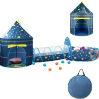 Tende da gioco per Ragazze e Ragazzi, CestMall 3 in 1 Tenda da gioco per Bambini con tenda da casa Tunnel di palline da Piscina, Tenda Pop-up per Bambini Tenda da Palazzo Tenda da gioco con Borsa
