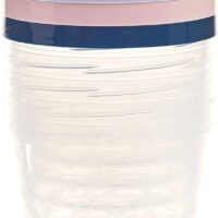 THERMOBABY 5 cajas de almacenamiento de 250 ml, aptas para microondas, congelador, lavavajillas y herméticos, apilables con graduación, fabricados en Francia