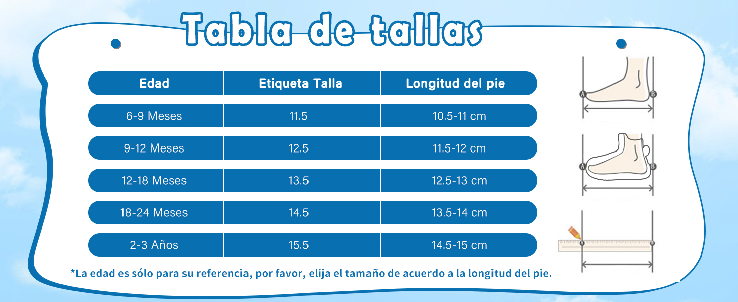 Tabla de tallas