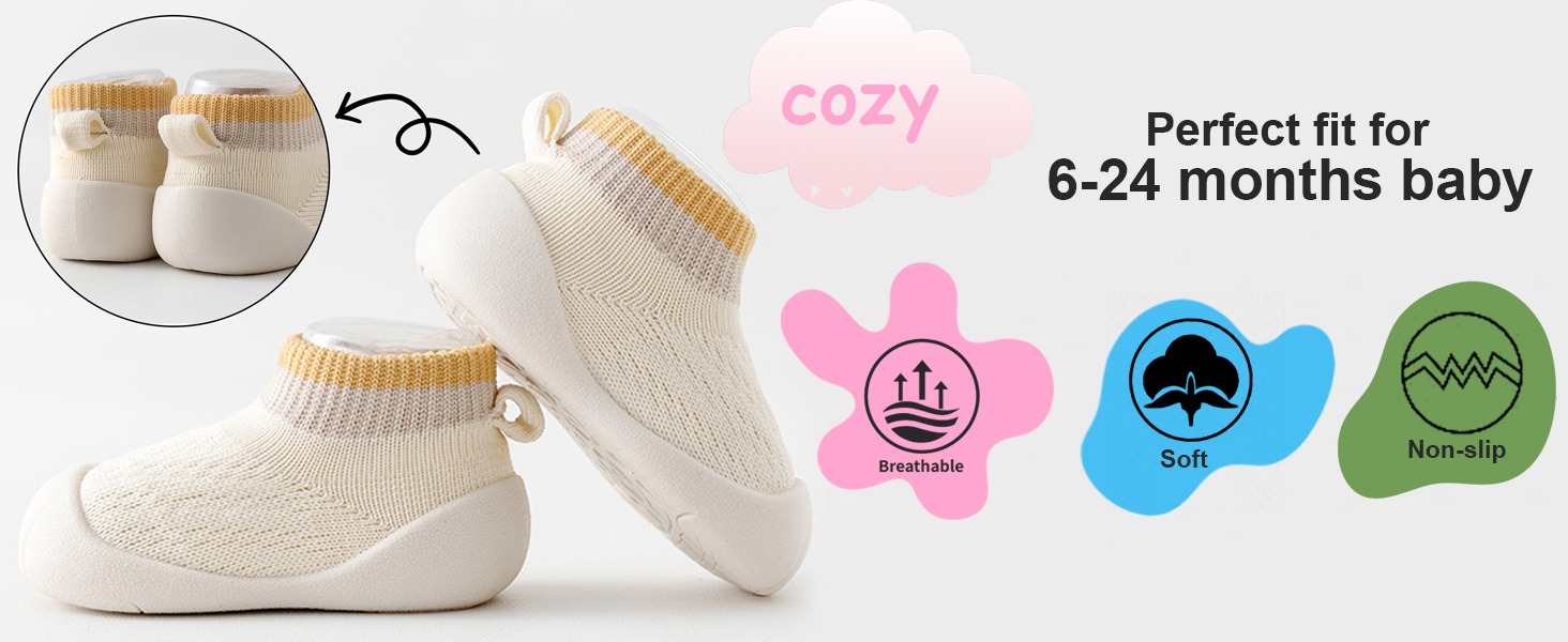 Unisex Zapatillas Bebé Niño Niña Zapatos Primeros Pasos con Suela Goma Antideslizante