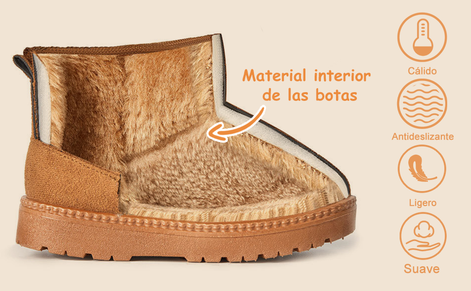 Material interior de las botas