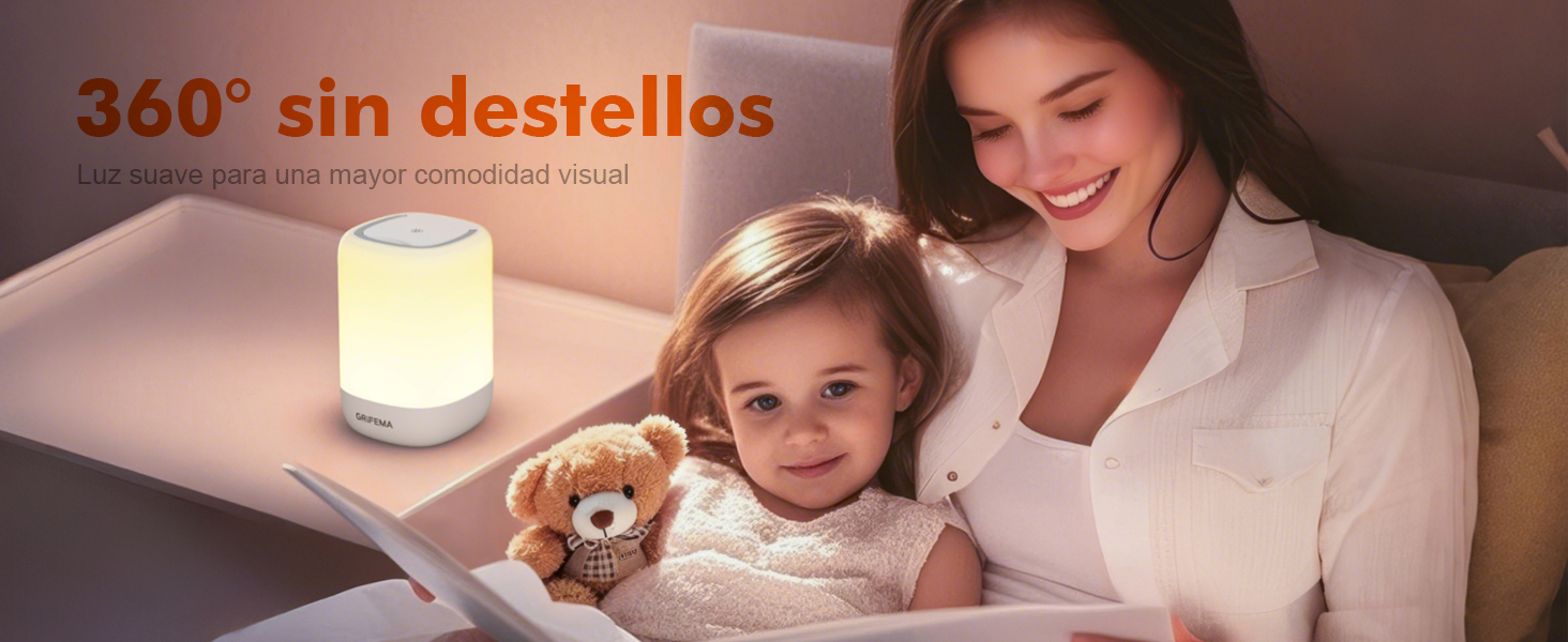  Lámpara de Mesa Recargable para Dormitorio