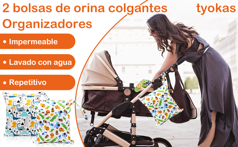 Bolsa de pañales reutilizable con cremallera