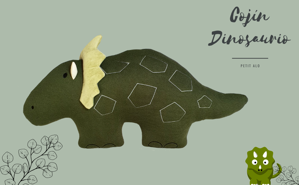 Cojín Infantil Dinosaurio para Niño o Niña Cojín Decorativo Infantil 