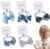 10 Piezas Gomas de Pelo Niña, Bandas Elásticas para Bebé, Coleteros Mini Finas con Adornos, Gomas de Pelo Pequeñas para Niña y Bebé, Accesorios de Cabello para Niña, Caja de Colores Variados (Azul)
