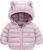 Happy Cherry Abrigo de plumón para niños y niñas, chaqueta de invierno con capucha para niña, acolchado, ligero, cálido, antiviento, otoño e invierno, 9 meses – 4 años