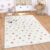 Paco Home Alfombra De Habitacion Bebe Infantil Niña Niño De Juego Antideslizante Arcoíris Motivo Animal Lunares, tamaño:120×160 cm, Color:Multicolor