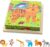 Juguetes Rompecabezas de Cubos de Madera, 6 en 1 de Animales 3D Rompecabezas de Madera Juguete Educativo Montessori Regalos de Cumpleaños de Navidad para 3 4 5 Años Niños Niñas,16 x 16cm