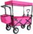 Carrito de Paseo Plegable para Exteriores con Sistema de Empuje y tracción | Toldo Plegable con Parasol y Parasol | Camping en la Playa, Parques, portón Trasero y jardín