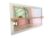 Espejo Montessori con barra de madera (color Blanco) y espejo de seguridad irromplible, barra con 3 posiciones, tamaño grande 100x60cm.