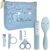 Neceser para Bebe Recién Nacido con Peine Y Cepillo/Kit De Baño para Niños Y Niñas para El Aseo/Set De Productos De Peinado para El Peinado Y Cuidado Infantil con Peine Y Cepillo Suave (Azul Bebé)