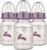 babynova Set de Biberones de 120ml (3 unidades) con tetina de silicona de flujo lento anti-cólicos para recién nacidos – Sin BPA – Conejos