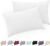 Twinzen® Funda Almohada 30×50 (Juego de 2) – Blanco – 100% Algodon Jersey – Funda de Almohada Algodon – Funda Cojin para Cama – Protector de Almohada con Cremallera