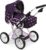 Bayer Chic 2000 – Cochecito para muñecas Leni, 2 en 1 con Bolsa de Transporte extraíble, diseño de Estrellas, Color Lila