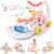 deAO Gimnasio De Juegos para Bebe, Cochecito para Aprender a Caminar de bebé, Manta de Actividad para Tiempo Boca Abajo para Niños Pequeños Desde el Nacimiento