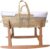 Tanuki Moisés de Mimbre con Estructura de Madera para bebé Allover Rojo