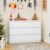YITAHOME Cómoda de madera, cómoda dormitorio, 6 cajones con guías, muebles de dormitorio, almacenamiento de dormitorio, armario de dormitorio moderno, mesita de noche, 100 x 30 x 70 cm (blanco)