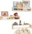 aichilra Estantería para niños, juego de 3 estanterías flotantes o estantería para libros para decoración de habitación infantil, ideal para libros y juguetes, estantería Montessori | Madera natural