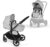 CYBEX Gold Sillita de paseo EOS 2-en-1, Sistema de viaje, Desde el nacimiento hasta 22 kg (aprox. 4 años), Gris (Lava Grey)