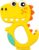 1ud | Mordedor para bebé de silicona | Complemento para dentición infantil | Dinosaurio | Dino | Amarillo