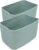2 Cestas almacenaje de cuerda de Algodón 37x24x25 cm para decoración Hogar, Cestas organizadoras para bebe recién nacido con asas, Organizador baño, Contenedor pañales, Cestas almacenaje juguetes