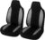 2 Piezas Funda De Asiento Impermeable Y Resistente, Protector De Asiento Delantero para Conductor Y Copiloto, Accesorios Coches Interior Decoracion, Universal para SUV Camión (Gris)