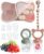 2pcs Chupete Fruta Bebe y bandeja del congelador y cadena para chupete, Chupete de Frutas Juguete para la Dentición del Chupete Infantil para la Dentición de Frutas