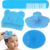 4 Piezas Cepillo de Baño para Bebe Cepillo Costra Láctea Bebe Peine Bebe Recien Nacido Cepillo de Ducha Bebe Ideal para Duchas Infantiles,Set de Peine Ergonómico y Cepillo de Baño(Azul)