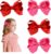 4 Piezas Horquillas Lazos Pelo Niña,Pinzas para Lazos de Pelo,Hair Bow Clips Para Lazos para El Pelo,Pasador Lazo Niñas,Ganchos para Lazos de Pelo,Broche Pelo Bebe para Niñas Y Mujeres