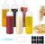 6 Piezas Botella de Salsa con Tapa, 250ml Biberon Cocina para Condimentos Transparente, Squeeze Bottle de Plástico con Cepillo de Limpieza y Pegatinas, para Salsa, Mayonesa, Aceite De Oliva