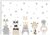 Animales de la Jungla Pegatinas de Pared Safari Animales Adhesivos Vinilos Boho Gris Bosque Jirafa León Decorativos Pared para Bebé Habitación Cuarto de Jugar Guardería Infantiles
