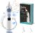 Aspirador nasal bebé, aspirador nasal para bebé, eléctrico, equipado con 3 niveles de succión y 2 tamaños de punta, recargable, portátil, con música y luz suave