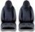 Auto Interieur Meester Fundas de asiento compatibles con Fiat Ducato Caravan | Camper in Pasvorm, juego Van 2 stuks – bestuurder 1 + 1 passagierszijde | CBA102 | Costuras negras y azules