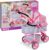 BABY born Deluxe Cochecito de muñecas, Cochecito de muñecas con Superficie reclinable Ajustable y asa