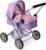 Bayer Chic 2000® Cochecito Smarty – Cochecito de muñecas – Corazones morados – Plegable – con Capota, Bolsa, Almohada y Manta – Altura del Mango 56 cm – para niños a Partir de 2 años