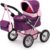 Bayer Design 13057Aa, Cochecito, Carro Muñecas Trendy, Combolsa, Ajustable, Plegable, Ciruela, Rosa, Mariposa, Color, Lila (13057)